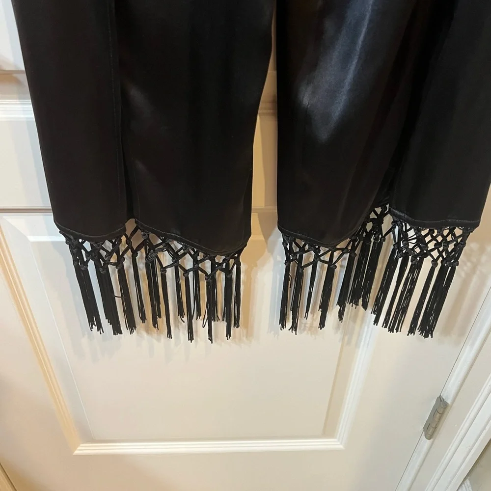 NWT Cami NYC black silk fringe pants size small 2/4 - Picture 15 of 15